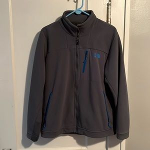 The North Face full zip jacket grey and blue (size medium)
